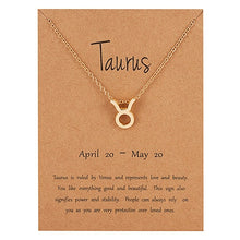 Load image into Gallery viewer, 18K Gold Plated Zodiac Sign Pendant Necklace