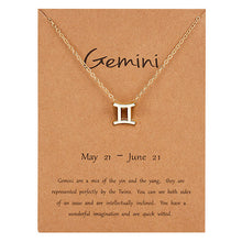 Load image into Gallery viewer, 18K Gold Plated Zodiac Sign Pendant Necklace