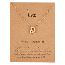 Load image into Gallery viewer, 18K Gold Plated Zodiac Sign Pendant Necklace