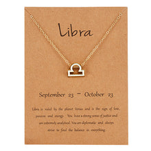 Load image into Gallery viewer, 18K Gold Plated Zodiac Sign Pendant Necklace